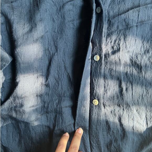 Vince Drapey Stripe V-Neck Blouse XS - Picture 5 of 9